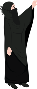 Hajj Journey of Veiled Muslim Girl png
