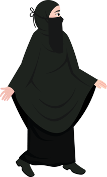 Devoted Muslim Woman Performing Umrah png