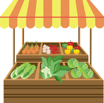 Organic Produce Displayed at Traditional Market png