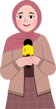 Female Reporter Doing a Live News Report png