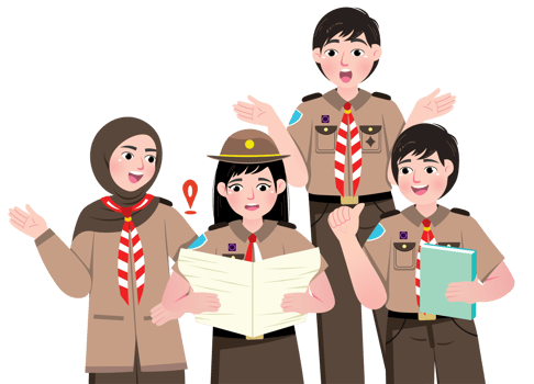 Teen Scout Looking at Map During Outdoor Adventure png