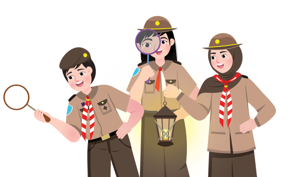 Young Scout Member in Uniform Standing Proudly png