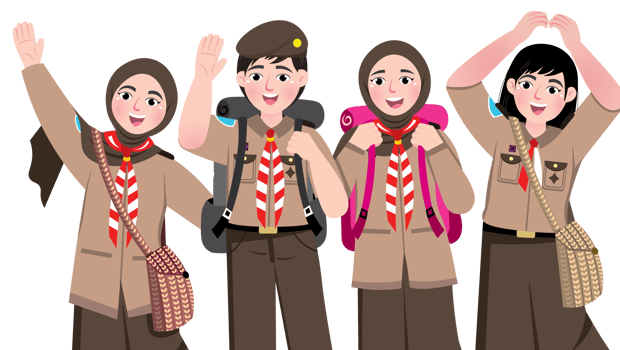 High School Student in Scout Uniform on Scout Day png