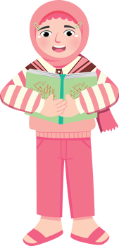 Muslim Girl Memorizing the Quran with Focus and Devotion png