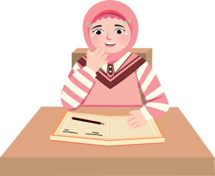 Focused Kid Studying and Doing Homework at Home png