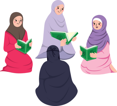 Ramadan Lecture by Muslim Woman Inside a Mosque, Tadarus Quran png