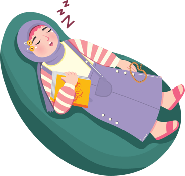 Tired kid falling asleep while fasting in Ramadan png