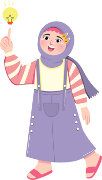Creative Young Girl Thinking and Getting an Idea png