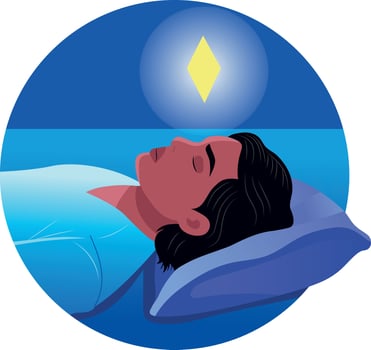 A flat style illustration showing relaxation vector