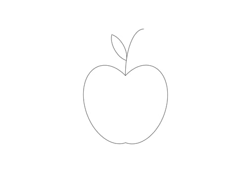 Apple line art icon design. vector