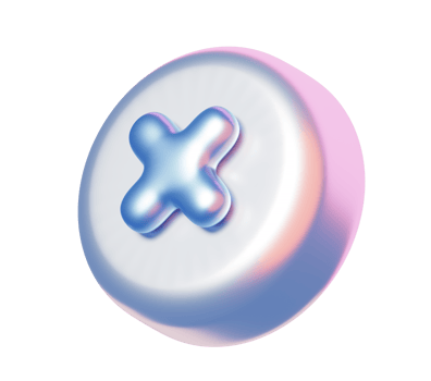 3D Cross Mark Icon on Round Pastel Button png