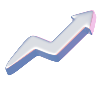 3D Growth Arrow Icon Representing Business Success png