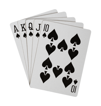 playing cards isolated top view png