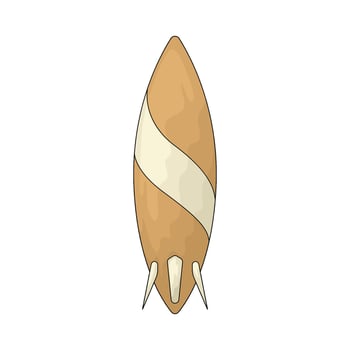 beige surfboard illustration vector