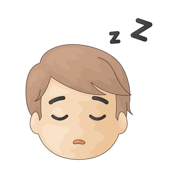 sleeping man illustration vector