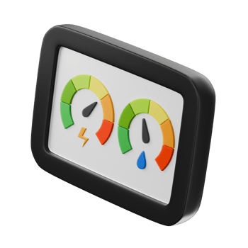 smart meter solar energy electricity monitor device 3d render icon illustration png