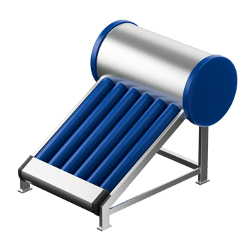 water heater solar thermal electricity power 3d render icon illustration png