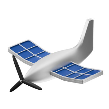 solar drone remote control airplane innovation tech 3d render icon illustration png