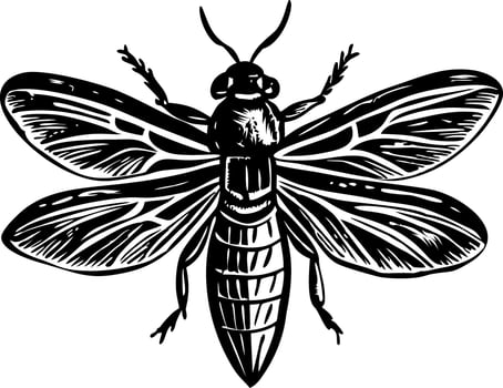 A glyph style icon depicting lightning bug vector