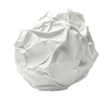 Paper Ball Crumpled Isolated at Transparent Background png