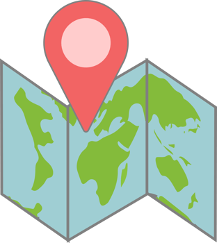 Map with Location Pin Illustration png