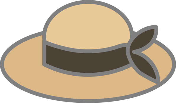 Illustration of a Straw Sun Hat png