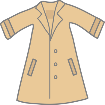 Illustration of Beige Trench Coat png