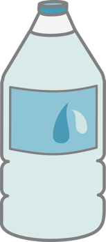 Illustration of Plastic Water Bottle with Water png