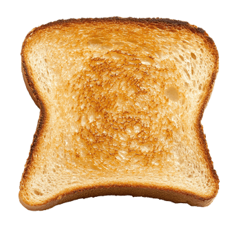 Slice of Delicious Toasted Bread Toast Isolated at Transparent Background. Cut Out png