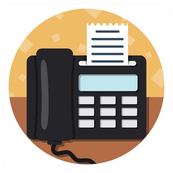 Telefax and office equipment icon concept vector