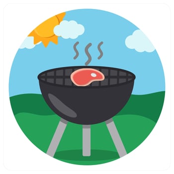 Barbecue concept design vector