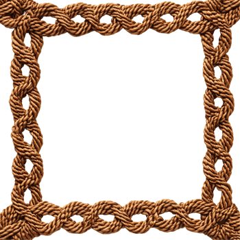 A square frame made of rope png