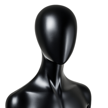 Black Mannequin Isolated at the Transparent Background. Cut Out png