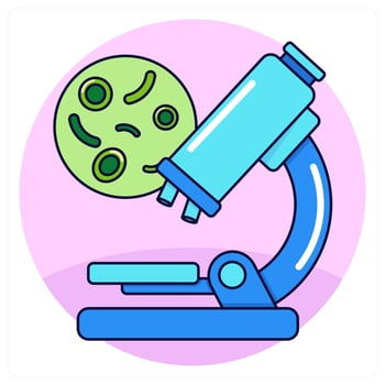 Microscope icon concept design vector