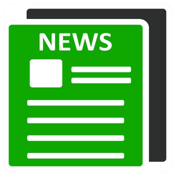 Newspaper icon concept design vector