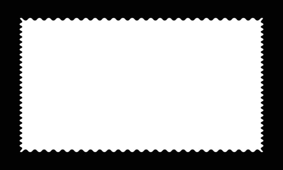 Rectangle shape with Wavy Borders and Undulated Inside Edges. vector
