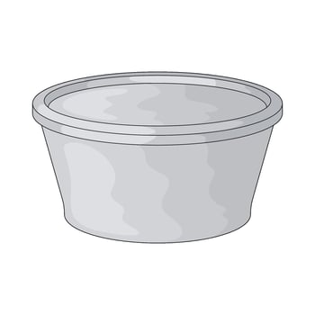 illustration of plastic food bowl vector