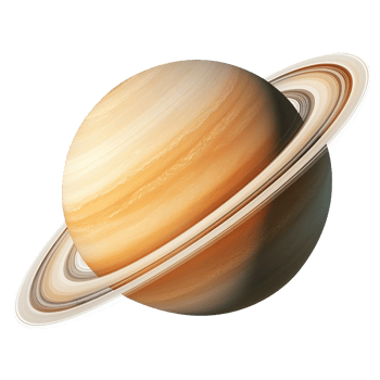 Saturn Planet Space Isolated on the Transparent Background png