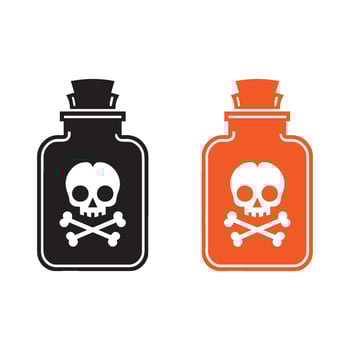 Poison bottle logo. Poison icon illustration. vector