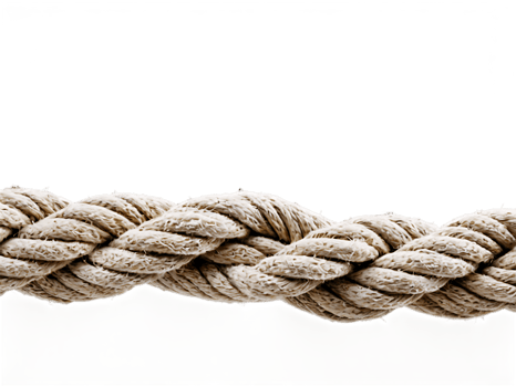 Close up macro shot of a thick textured rope with a neutral beige background png