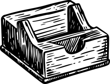 A vintage style illustration of a card holder vector