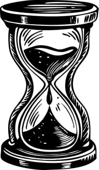 A vintage style illustration of an hourglass vector