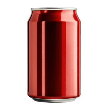 Blank Red Aluminum Can Drink Soda Isolated on Transparent Background png