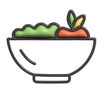 Colorful Vegetable Soup 3D Icon Cute Cartoon Style Illustration png