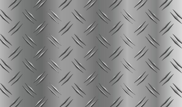 shiny metal tread diamond plate pattern steel texture illustration gray wallpaper wide background vector