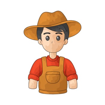 male farmer illustration vector
