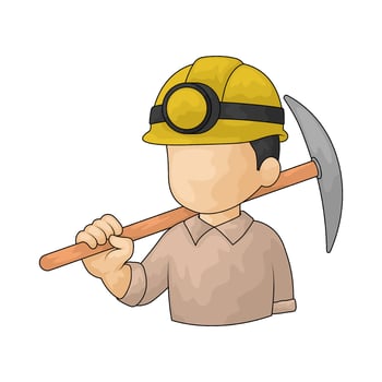 male archaeologist illustration vector