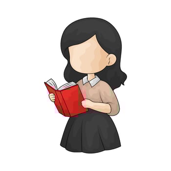 female historian illustration vector