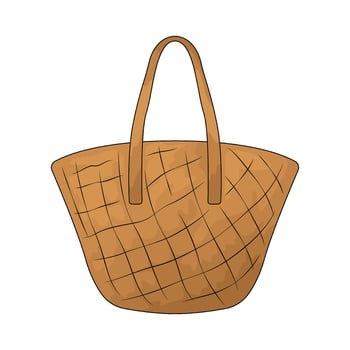 illustration of woven bag vector