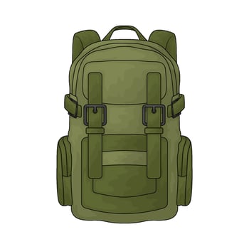 army backpack illustration vector